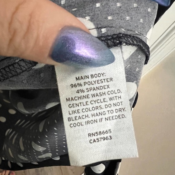 Polka dot silky pajamas from something navy size large - Picture 5 of 6